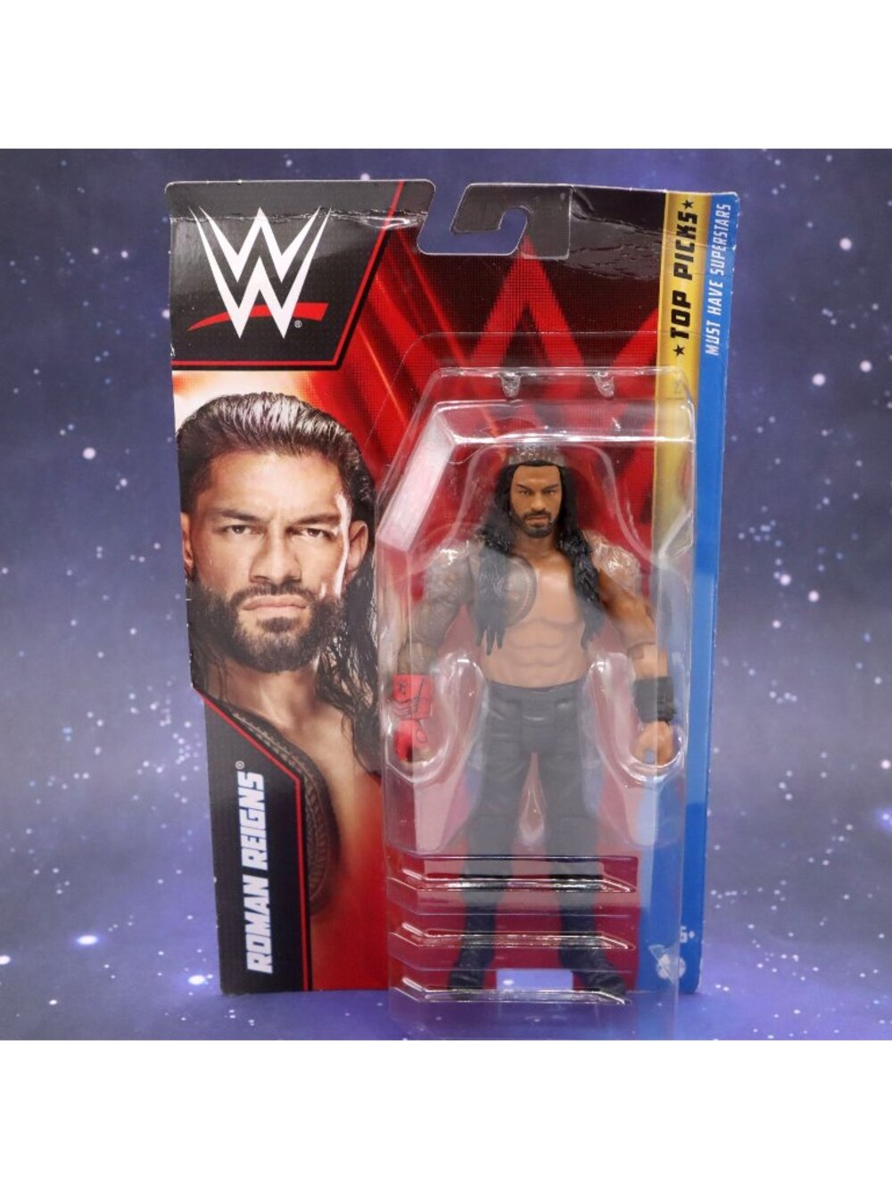 WWE Roman Reigns Action Figure Top Picks Series 2022 Mattel New Bad Card
